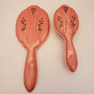 Vintage Mirror & Hairbrush Vanity Set